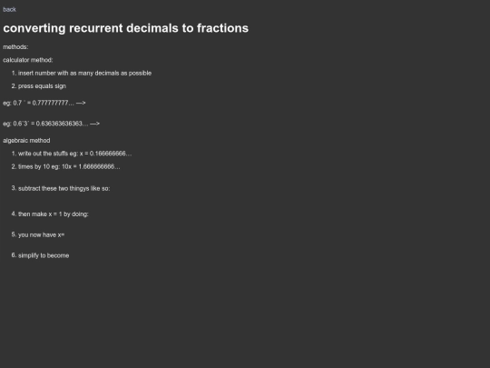 pages/studypages/recurrentdecimalstofractions[math] screenshot